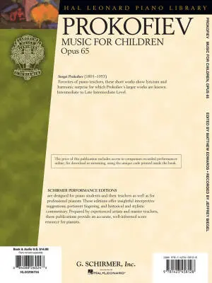 Music for Children, Op. 65 - Prokofiev/Edwards - Piano - Book/Audio Online