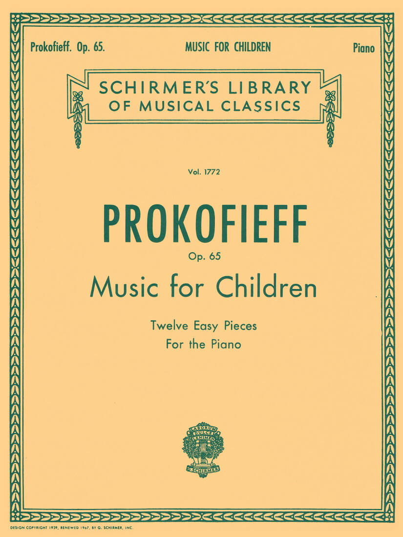 Music for Children, Op. 65 - Prokofiev - Piano - Book