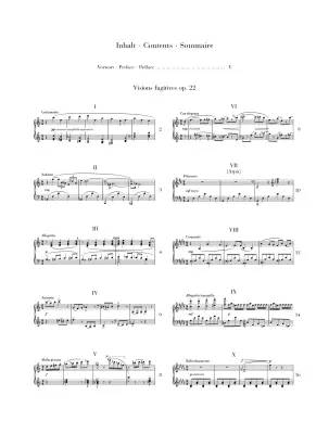 Visions Fugitives, Op. 22 - Prokoviev/Gertsch - Piano - Book