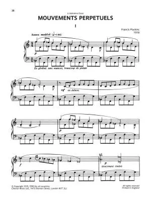 Selected Piano Pieces - Poulenc - Piano - Book