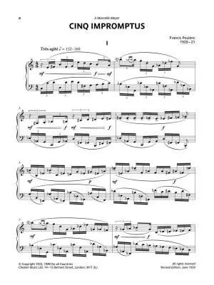 Selected Piano Pieces - Poulenc - Piano - Book