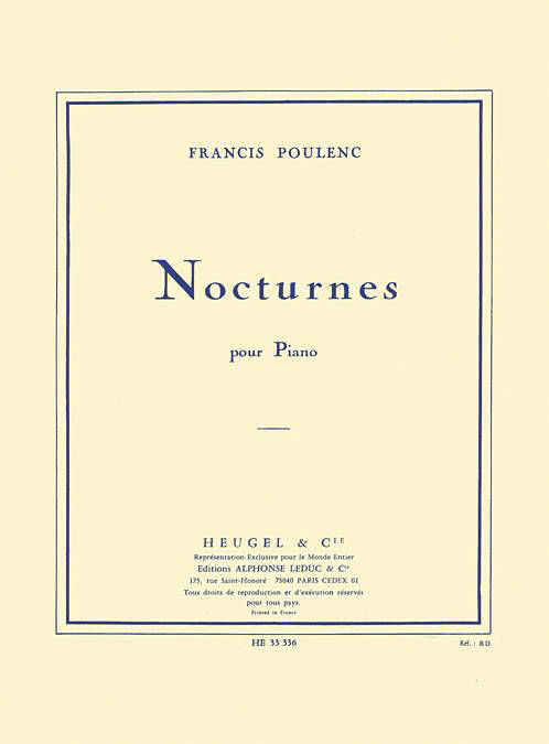 Nocturnes - Poulenc - Piano - Book