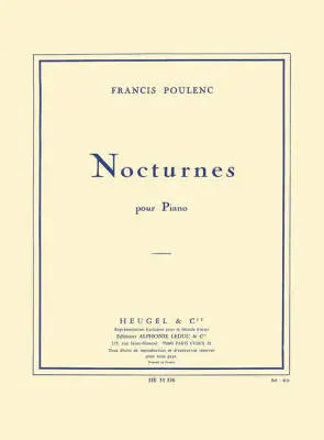 Alphonse Leduc - Nocturnes - Poulenc - Piano - Book