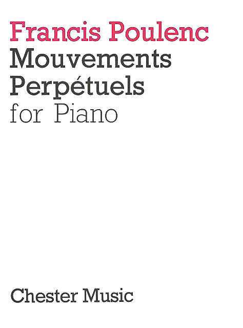 Mouvements Perpetuels - Poulenc - Piano - Book