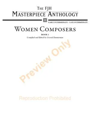 FJH Masterpiece Anthology: Women Composers, Book 1 - Zimmerman - Piano - Book