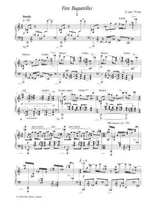 Five Bagatelles - Vine - Piano - Book