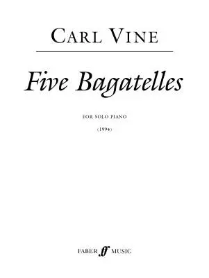Five Bagatelles - Vine - Piano - Book