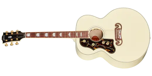 Gibson - SJ-200 Standard Acoustic/Electric Guitar - Classic White (Left Handed)