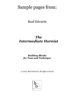 The Intermediate Hornist - Edwards - F Horn - Book