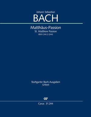 St. Matthew Passion - Bach - Vocal Score - Book