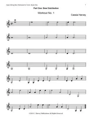 Open String Bow Workouts for Violin, Book 1 - Harvey