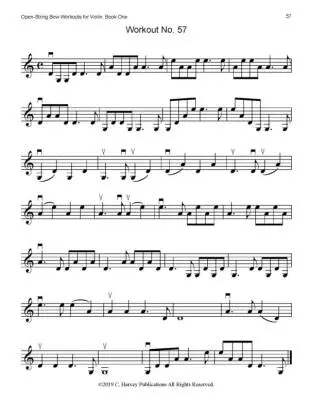 Open String Bow Workouts for Violin, Book 1 - Harvey