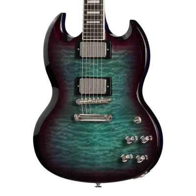 SG Custom Modern Quilt Electric Guitar with Gigbag - Blueberry Burst