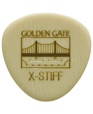 Golden Gate Picks - Deluxe Flat Pick, Rounded Triangle, Extra Stiff - Ivoroid (12)