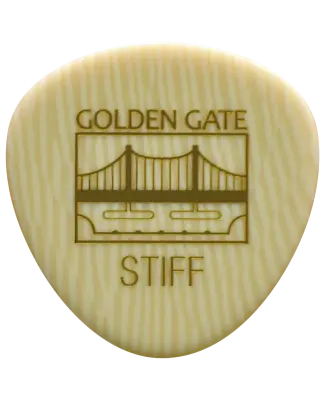 Golden Gate Picks - Deluxe Flat Pick, Rounded Triangle, Stiff - Ivoroid (12)