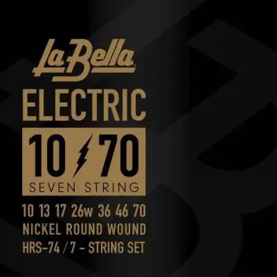 La Bella - HRS-74 Nickel Round 7-String Electric Guitar Strings - 10-70