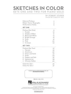 Sketches in Color - Starer/True - Piano - Book/Audio