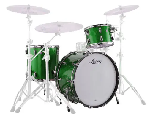 Ludwig Drums - Classic Maple Pro Beat 3-Piece Shell Pack  (24,13,16) - Green Sparkle