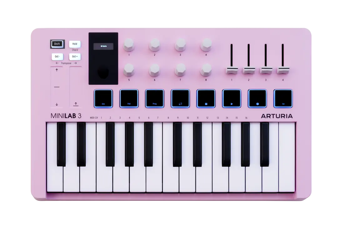 MiniLab 3 25-Key MIDI Controller w/Software - Rose Quartz