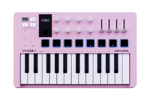Arturia MiniLab 3 25-Key MIDI Controller W/Software - Rose Quartz