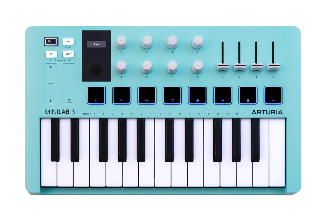 MiniLab 3 25-Key MIDI Controller w/Software -  Aquamarine
