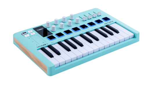 Arturia MiniLab 3 25-Key MIDI Controller W/Software - Aquamarine