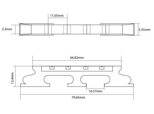 Acousticraft Banjo Bridge - Tenor 1/2\'\'