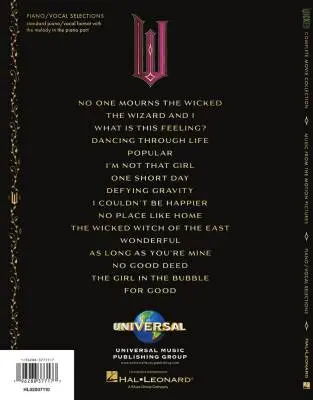 Wicked: Complete Movie Collection - Schwartz - Piano/Vocal/Guitar - Book