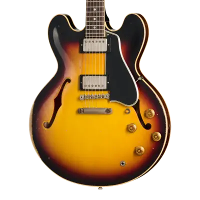 Murphy Lab Ultra Heavy Aged 1959 ES-335 Reissue Electric Guitar with Hardshell Case - Vintage Burst