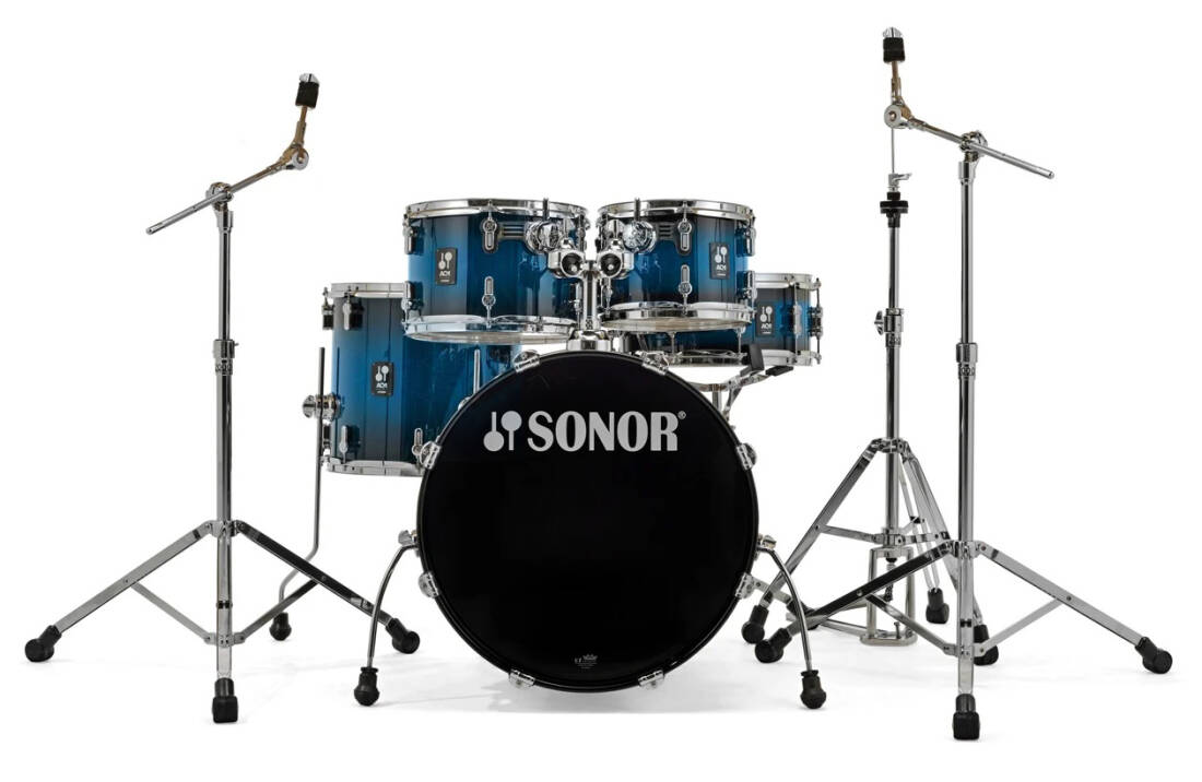 AQ1 Studio 5-Piece Drum Kit (20,10,12,14,SD) with Hardware - Deep Lake Blue