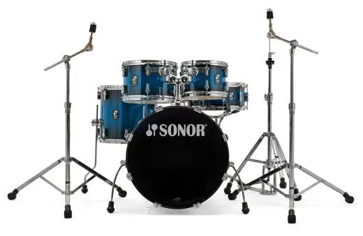 Sonor - AQ1 Studio 5-Piece Drum Kit (20,10,12,14,SD) with Hardware - Deep Lake Blue