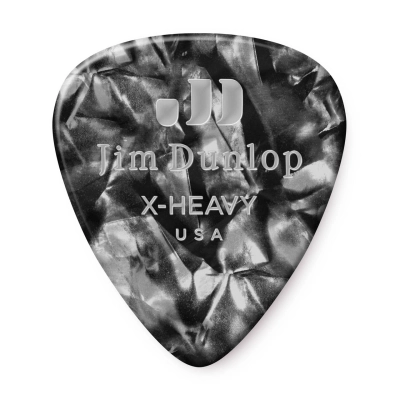 Dunlop - Celluloid Pearloid Player Pack (12 Pack) - Black Extra Heavy