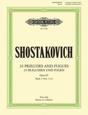 24 Preludes and Fugues, Op.87 Volume 1 - Shostakovich - Piano - Book