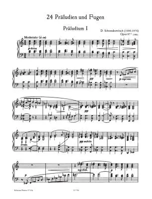 24 Preludes and Fugues, Op.87 Volume 1 - Shostakovich - Piano - Book