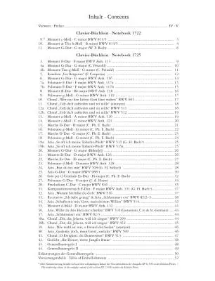 The Notebooks for Anna Magdalena, 1722 & 1725 - Bach/Wolff - Piano - Book
