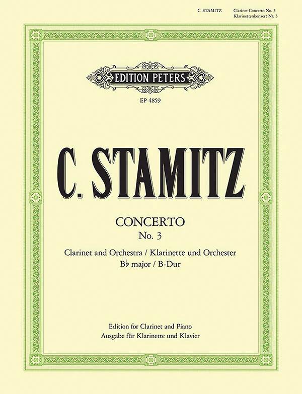 Concerto No. 3 in B flat - Stamitz/Wojciechowski - Clarinet/Piano - Sheet
