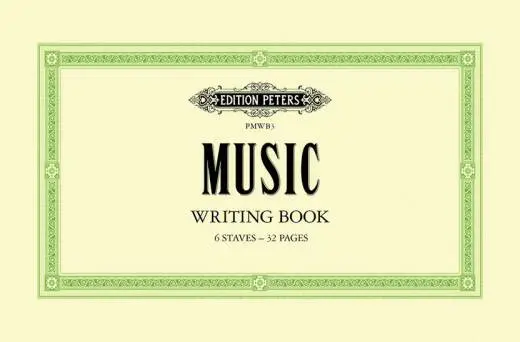C.F. Peters Corporation - Music Writing Book - 6 Staves - 32 Pages