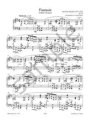 Fantasie in B minor Op.28 - Scriabin/Phillipp - Piano - Sheet