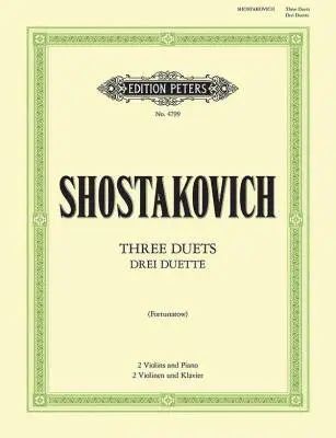 C.F. Peters Corporation - 3 Duets Op. 97d - Shostakovich - Violin Duet - Book