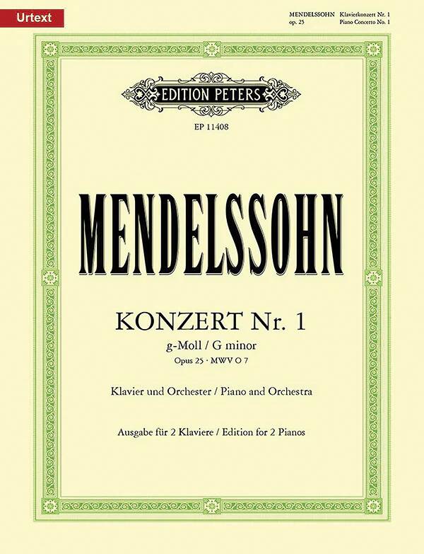 Piano Concerto No. 1 in G minor Op. 25 - Mendelssohn/Burmeister - 2P4H - Book