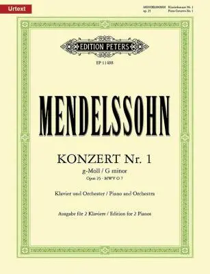 C.F. Peters Corporation - Piano Concerto No. 1 in G minor Op. 25 - Mendelssohn/Burmeister - 2P4H - Book
