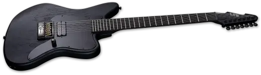 AW-XJ7 Baritone Evertune Electric Guitar with Hardshell Case - Black Open Grain Satin