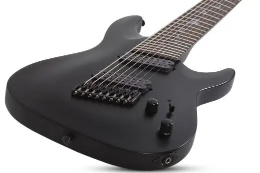 Damien-8 Multiscale 8-String Electric Guitar - Satin Black