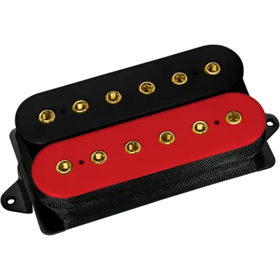 DiMarzio - Steve Vai Signature Evo 2 F-Spaced Bridge Pickup - Black/Red with Gold Poles