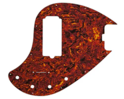 WD Music - Custom Pickguard for Music Man 5 String StingRay 5-H Through Neck Bass - Tortoise Shell/Parchment