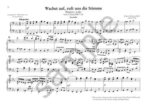 3 Popular Pieces from Cantatas BWV 140, 147, 208 - Bach/Duck - 1P4H - Book