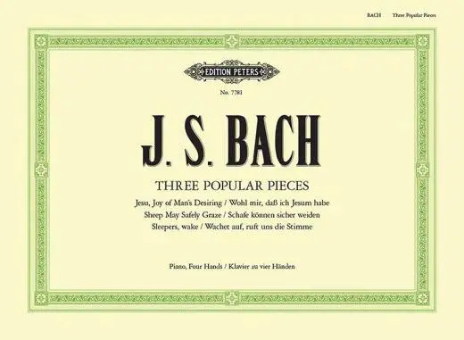 C.F. Peters Corporation - 3 Popular Pieces from Cantatas BWV 140, 147, 208 - Bach/Duck - 1P4H - Book