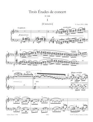 Trois Etudes de Concert - Liszt - Piano - Book