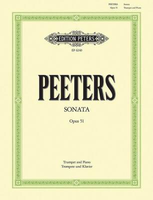 C.F. Peters Corporation - Sonata Op. 51 - Peeters - Trumpet/Piano - Sheet