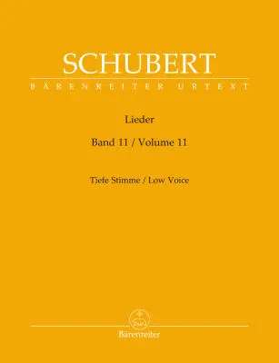 Baerenreiter Verlag - Lieder, Volume 11 - Schubert/Durr - Low Voice/Piano - Book